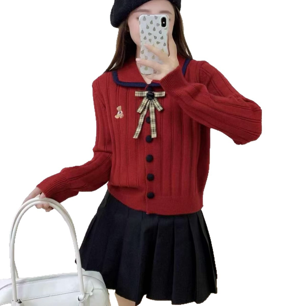 Embroidered Little Bear Sweater — image 1