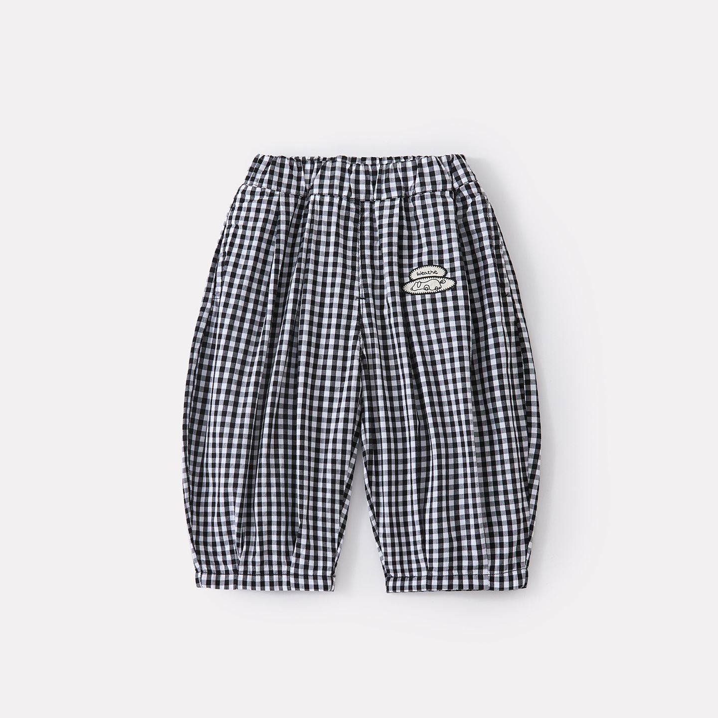 Cartoon Dog Print Short Sleeve Top Lightweight Checkered Cuffed Pants 2-Piece Set for Baby Boys — image 8