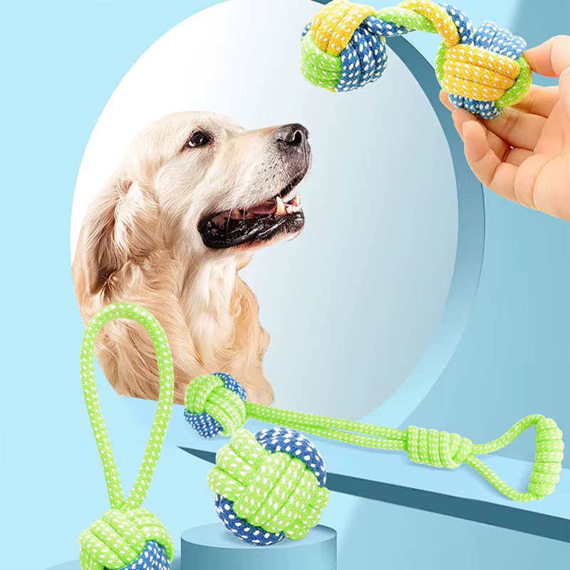 Juguetes para Perros Interactivos de Cuerda de Algodón para Perros Grandes Pequeños Pelotas Accesorios para Mascotas — imagen 4