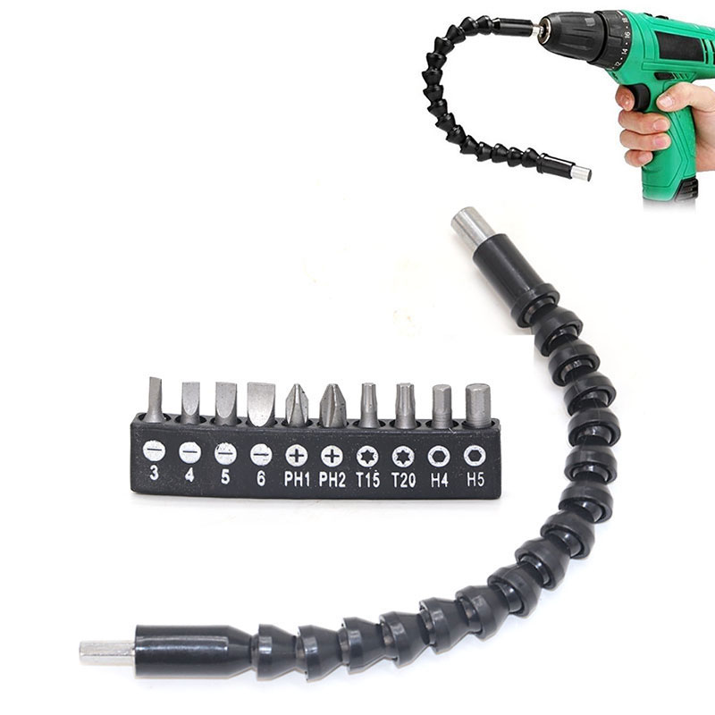 Flexible Shaft Tool Electronics Drill Screwdriver Bit Holder Connect Link Multitul Hex Shank Extension Snake Bit — image 1