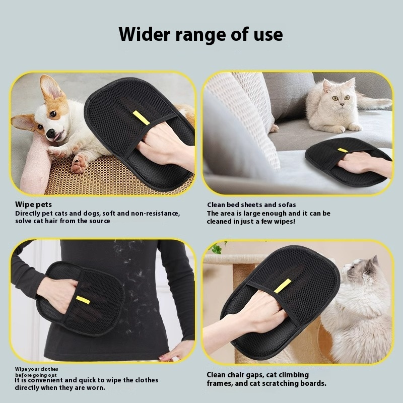 Guantes de Limpieza de Pelo de Mascotas Guantes para Pelos Sueltos Despeinadores para Perros, Gatos y Conejos con Cabello Largo Corto Rizado — imagen 22