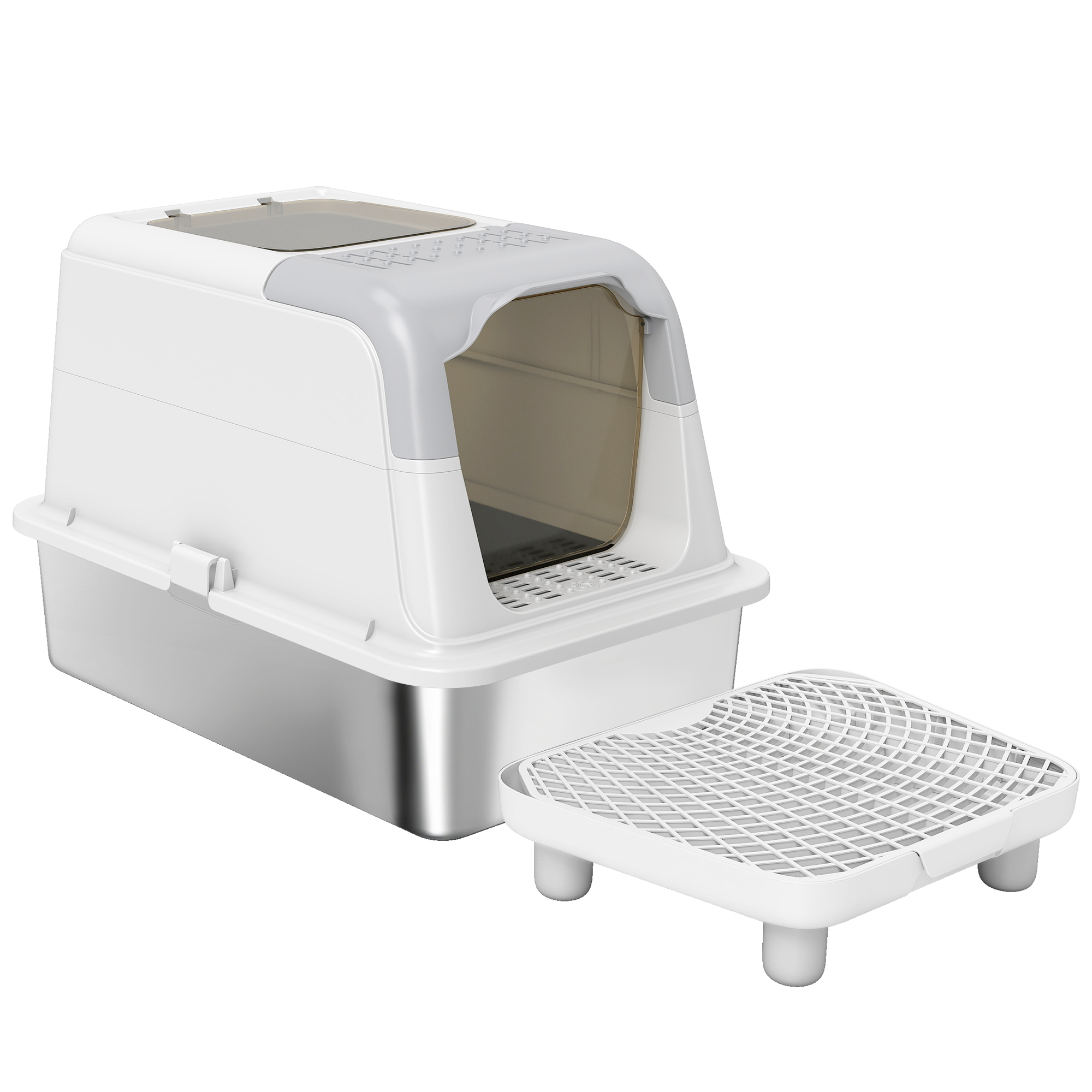 Caja de Arena para Gatos, Caja de Arena Encerrada con Cuchara y Bolsa Desodorizante — imagen 4