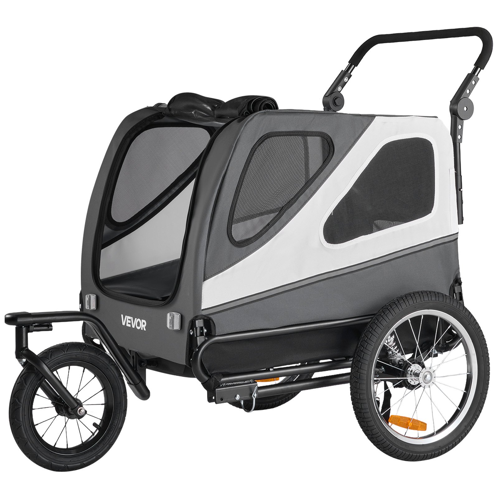 Dog Bike Trailer, Supports Up To 100 Lbs, 2-in-1 Pet Stroller Cart Bicycle Carrier For Small & Large Dogs, Easy Folding Frame With Quick Release Wheel, Universal Bicycle Coupler, Internal Leash — imagen 1