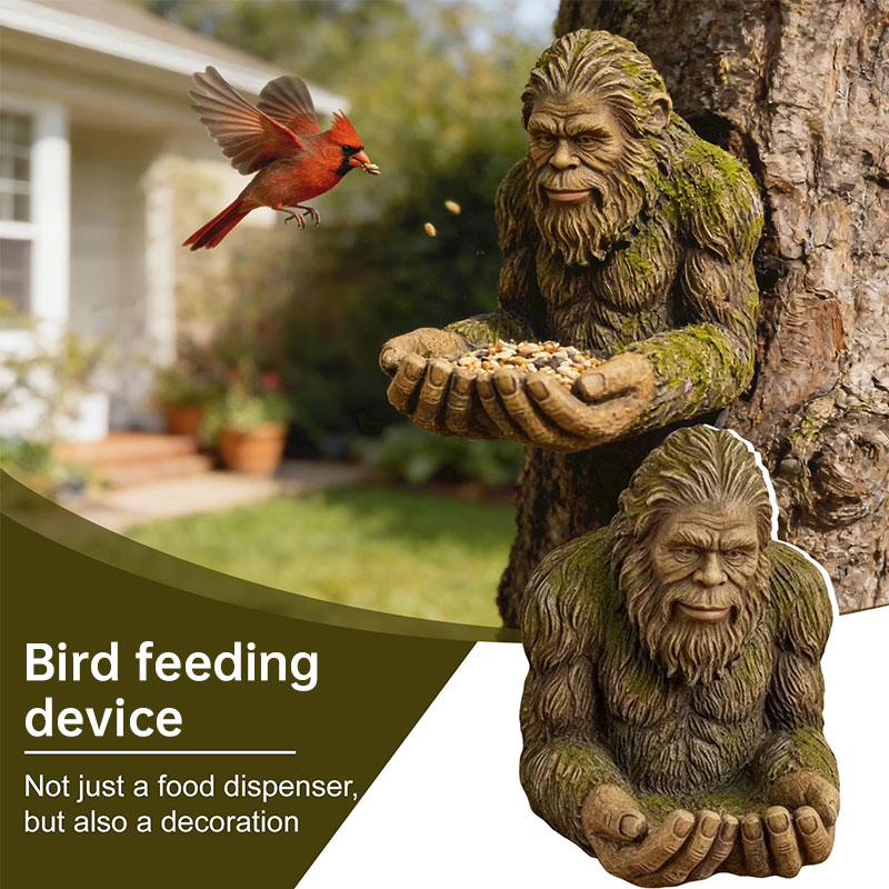 Comedero Colgante para Pájaros Bigfoot Yeti - Decoración de Vida Silvestre para Exteriores, Resistente a la Intemperie, para Jardín, Patio y Terraza — imagen 9