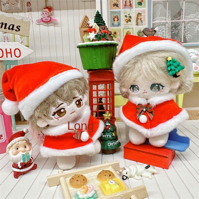 Cotton doll with starfish body normal body 15CM Christmas shawl cloak Christmas hat — image 2