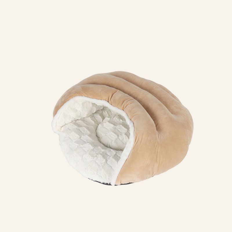 PSM winter warm plush dog kennel closed yurt slippers cat sleeping bag cat kennel pet pad — image 1