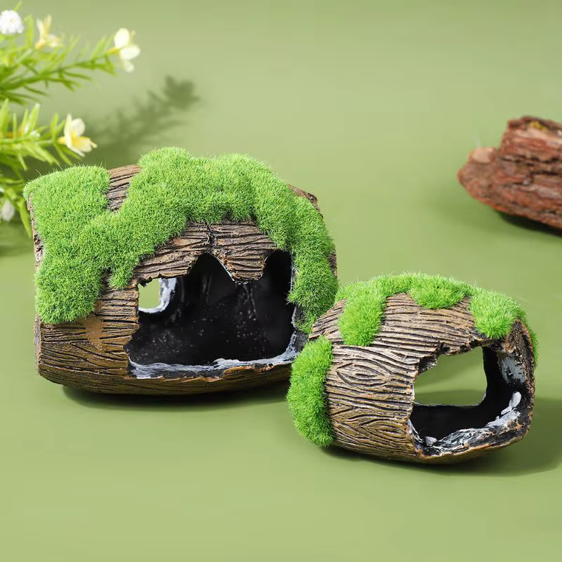 Decoración para acuario, refugio para peces, ornamentos de resina para pecera, cueva escondite para peces, paisajismo de acuario — imagen 2