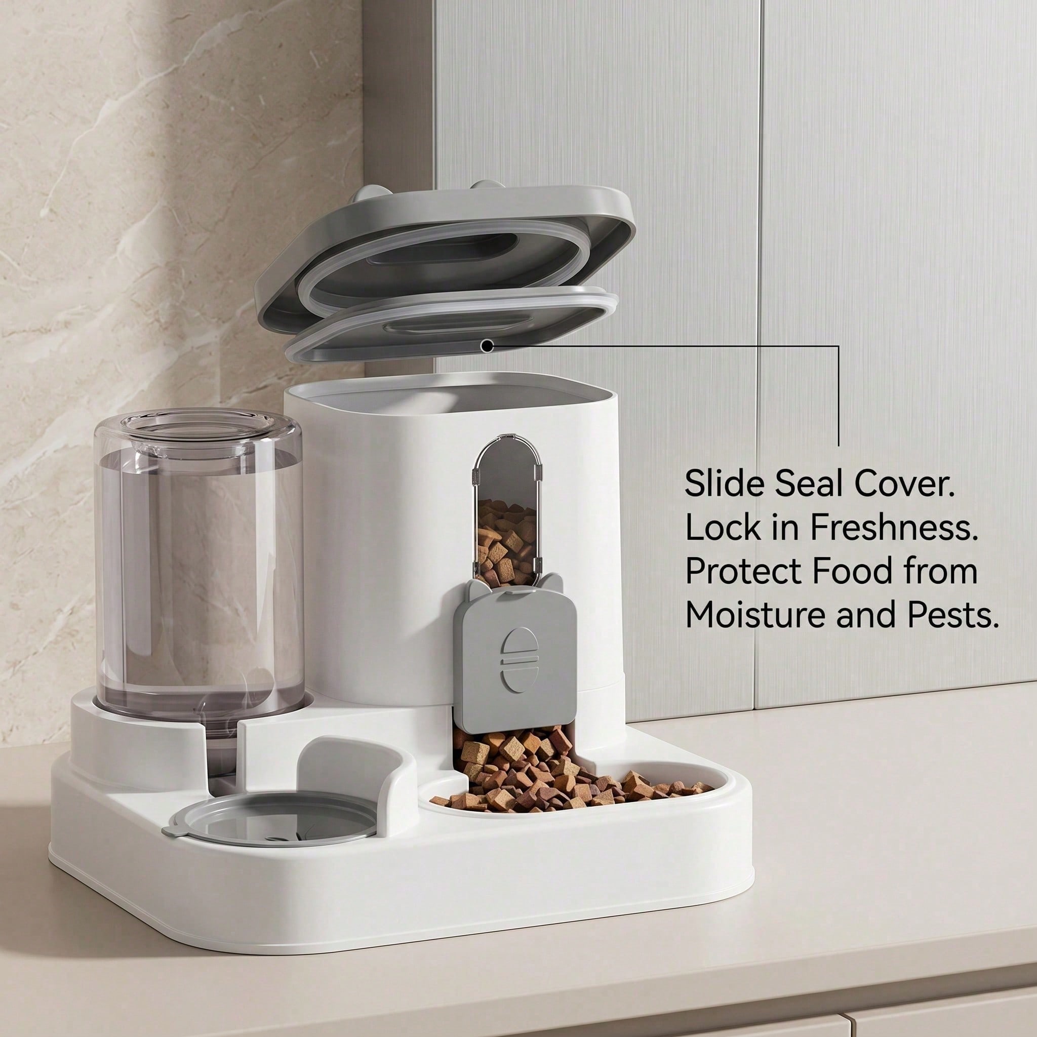 4 Colors Gravity Pet Feeder Water Dispenser Cute Cat Shaped Automatic Food Water Bowl Large Capacity Detachable Stable Anti Slip Base Feeding Supplies For Cats Puppies Small Animals Home Indoor Use — image 9