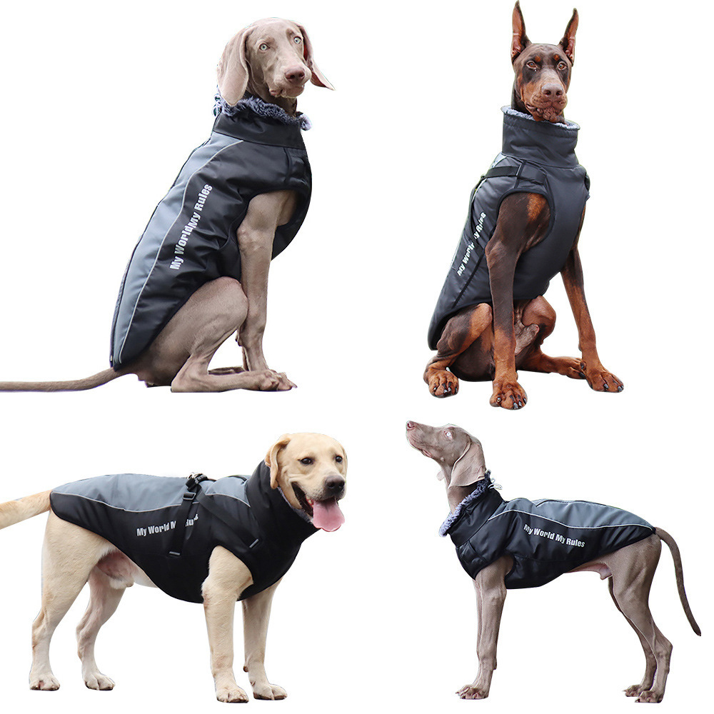 Ropa para Mascotas Grande Caliente Reflectante Chaquetas de Perro Ropa de Algodón para Mascotas — imagen 2