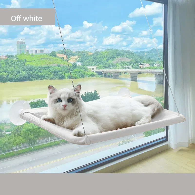 Hammaca para gatos de cuatro estaciones - Cama plegable para ventanas con sujeción por adherencia para mascotas — imagen 3