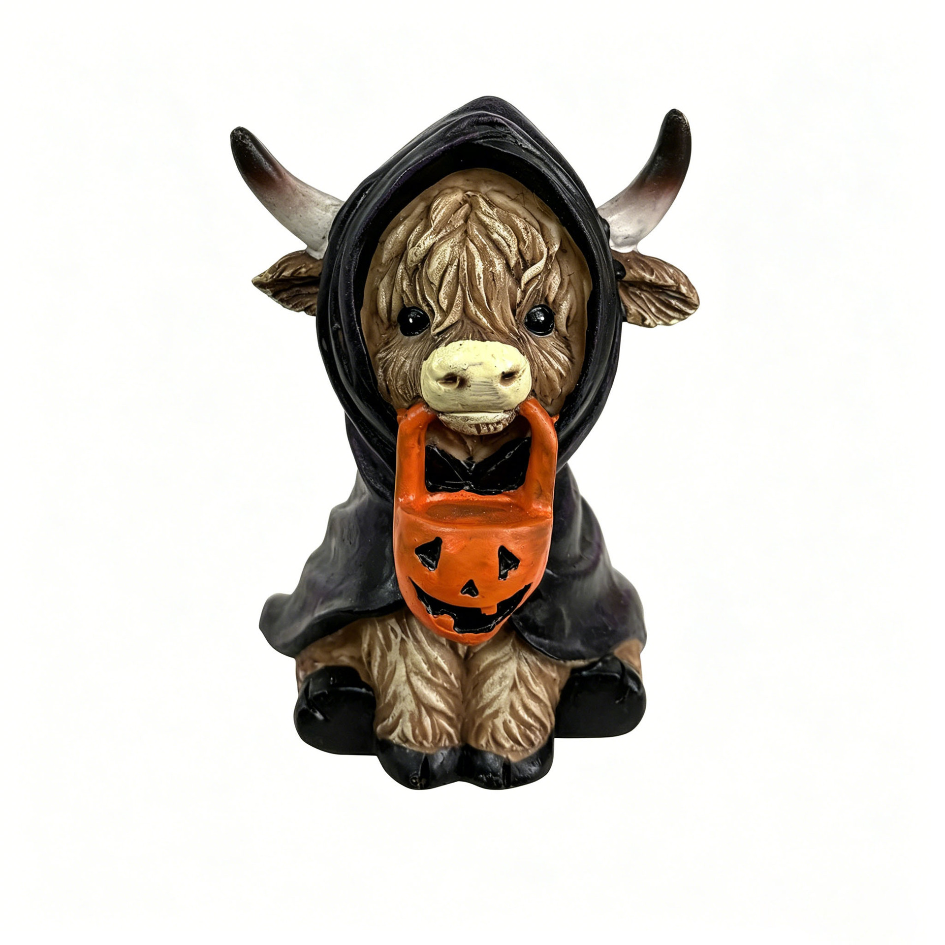 Figura de resino de vaca escocesa en forma de calabaza para decoración de Halloween — imagen 8