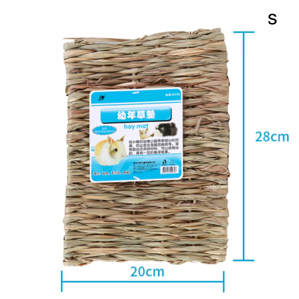 5 Pcs Small Animal Lawn Mat Woven Mattress Rabbit Bedding Nest Chew Toy Bed Toy Suitable For Guinea Pig Parrot Rabbit Hamster — image 4