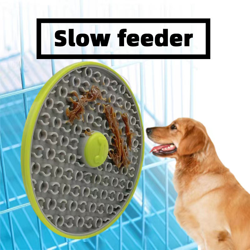 Pet Dog Licking Plate Slow Food Plate Dog Cage Licking Pad Card Cage Licking Plate — image 1