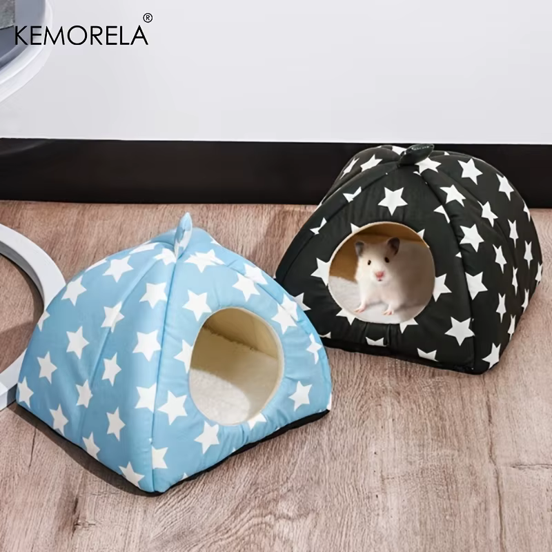 Rabbit Hideout Bunny Bed Washable Rabbit House and Hideout Fleece Guinea Pig Hiding Hut for Indoor Bunnies Small Animal Hideaway — image 5