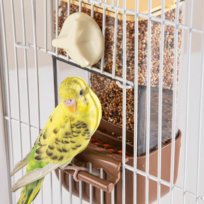 Comederos Automáticos para Aves de Interior, Herramientas de Alimentación, Contenedor Dispensador para Jaula de Loros, Set de Alimentación Plástico Atornillable — imagen 5