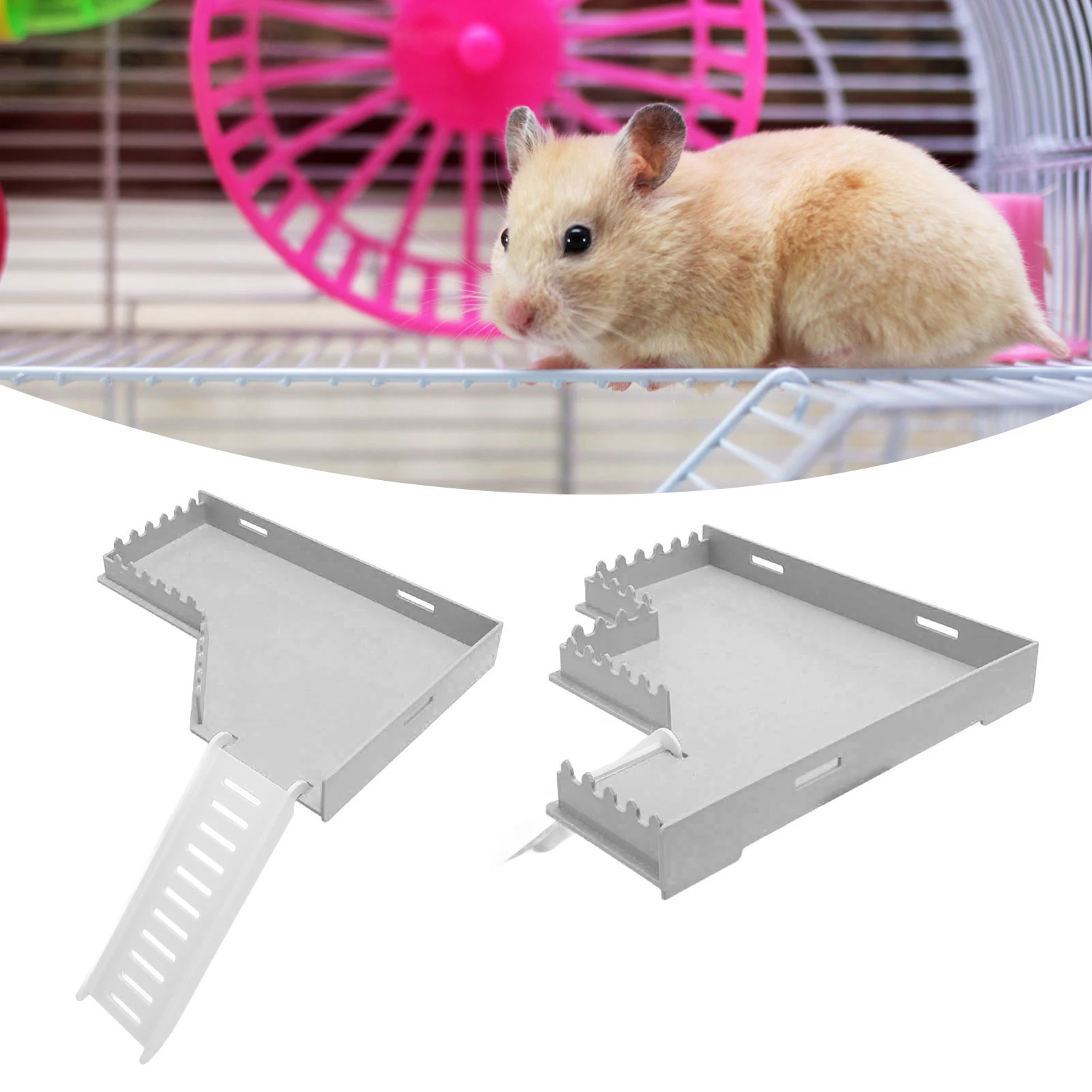 Caja de Ejercicio para Hámster con Escalera Segura y Fácil de Instalar — imagen 1