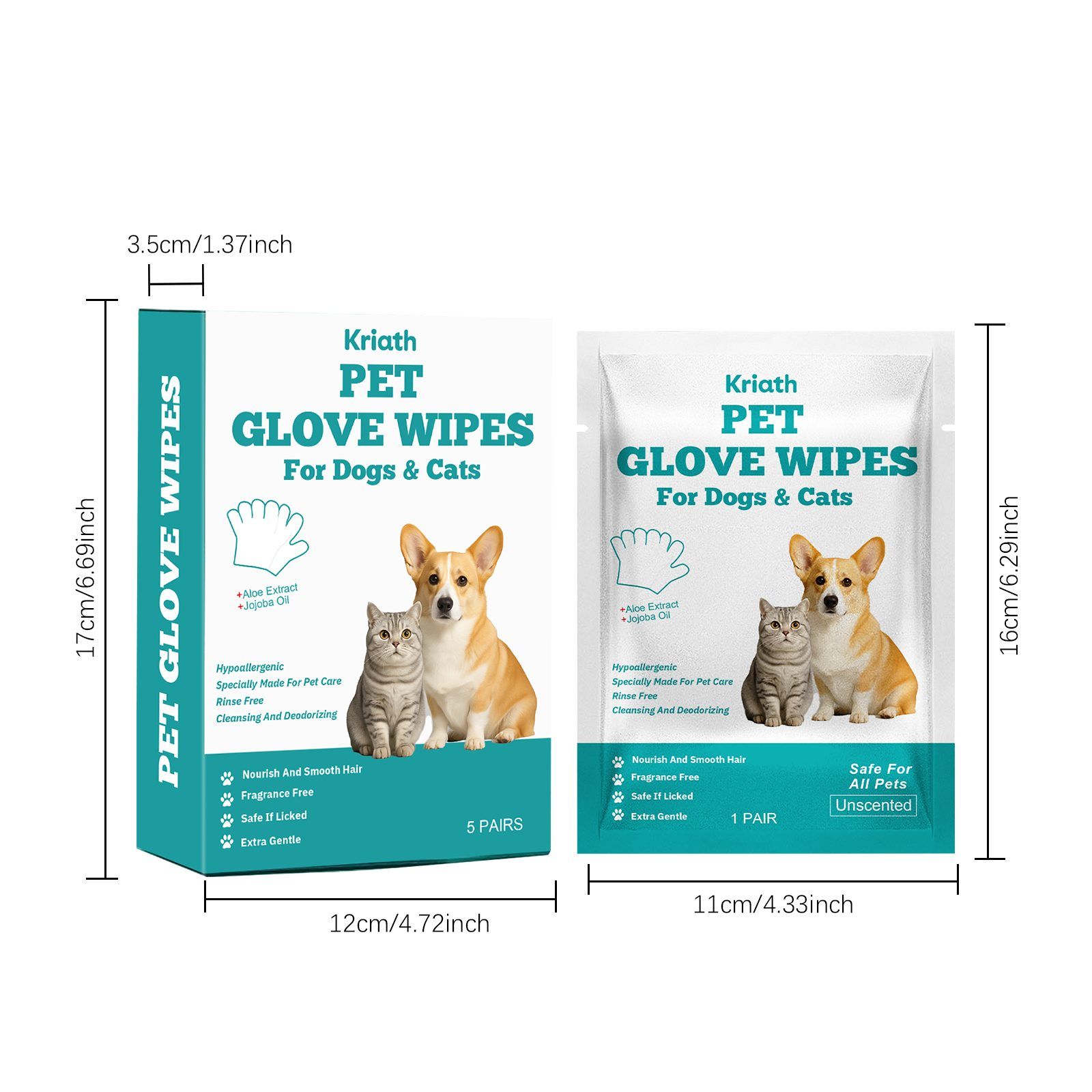 Kriath Disposable Pet Glove Wipes, 5 Pieces — image 7