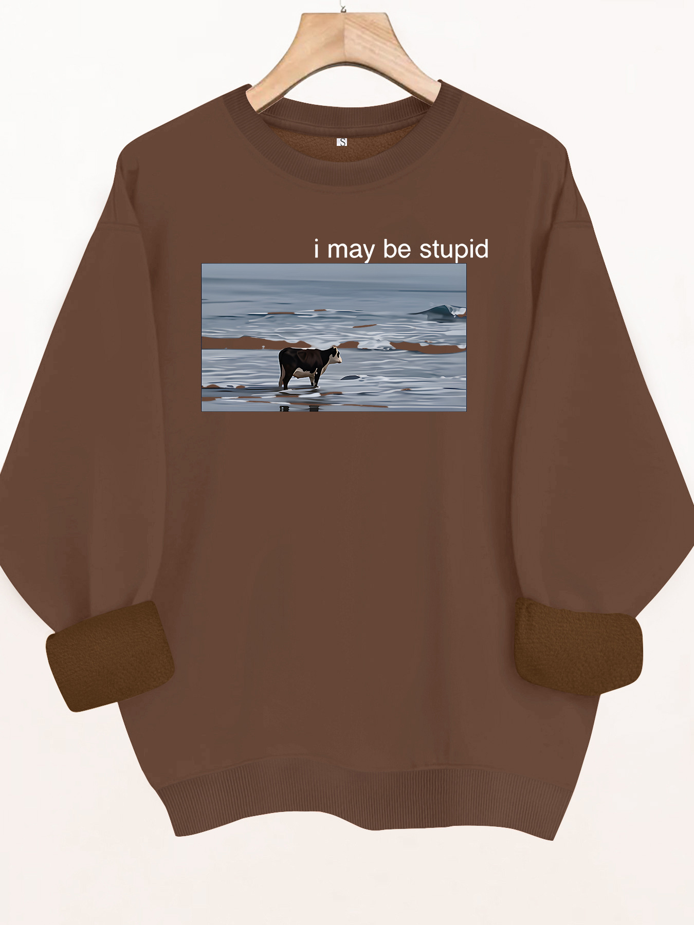 Ocean Cow Printed Base Long Sleeve Velvet Hoodie — image 13
