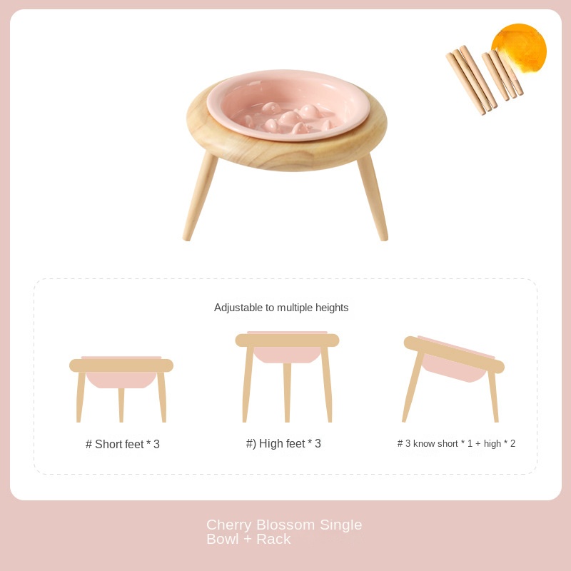 Ceramic Slow Feeding Elevated Cat Bowl Neck Support Cat Food Bowl Pet Ceramic Water Bowl for Cats and Dogs — image 14
