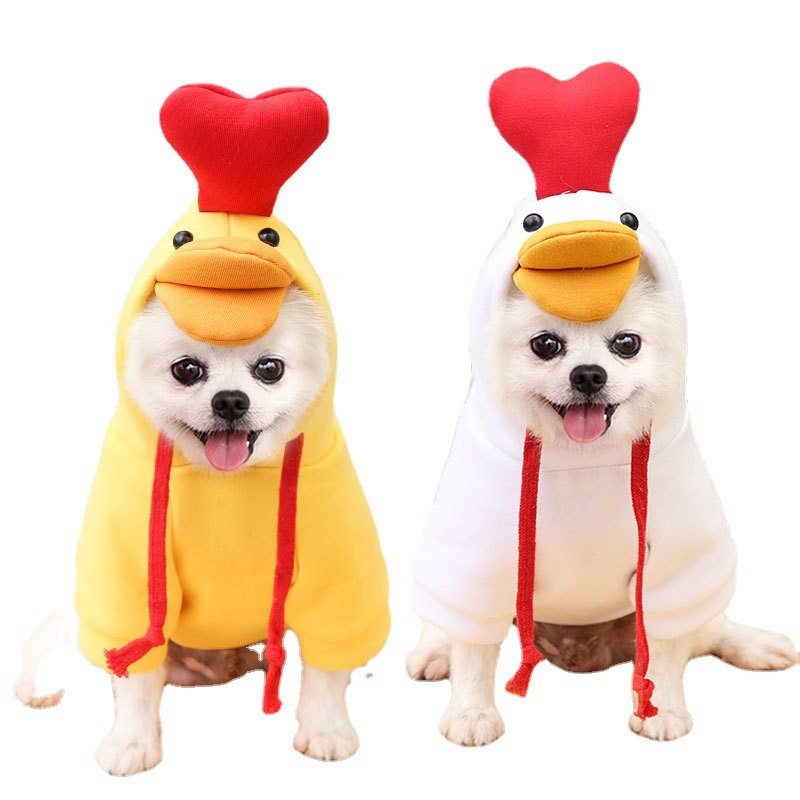 Chick Transformed Dog Cat Small Medium-Sized Dog Autumn And Winter Sweatshirt Scratch Pet Clothes Supplies Teddy Fighting Bichon — image 4