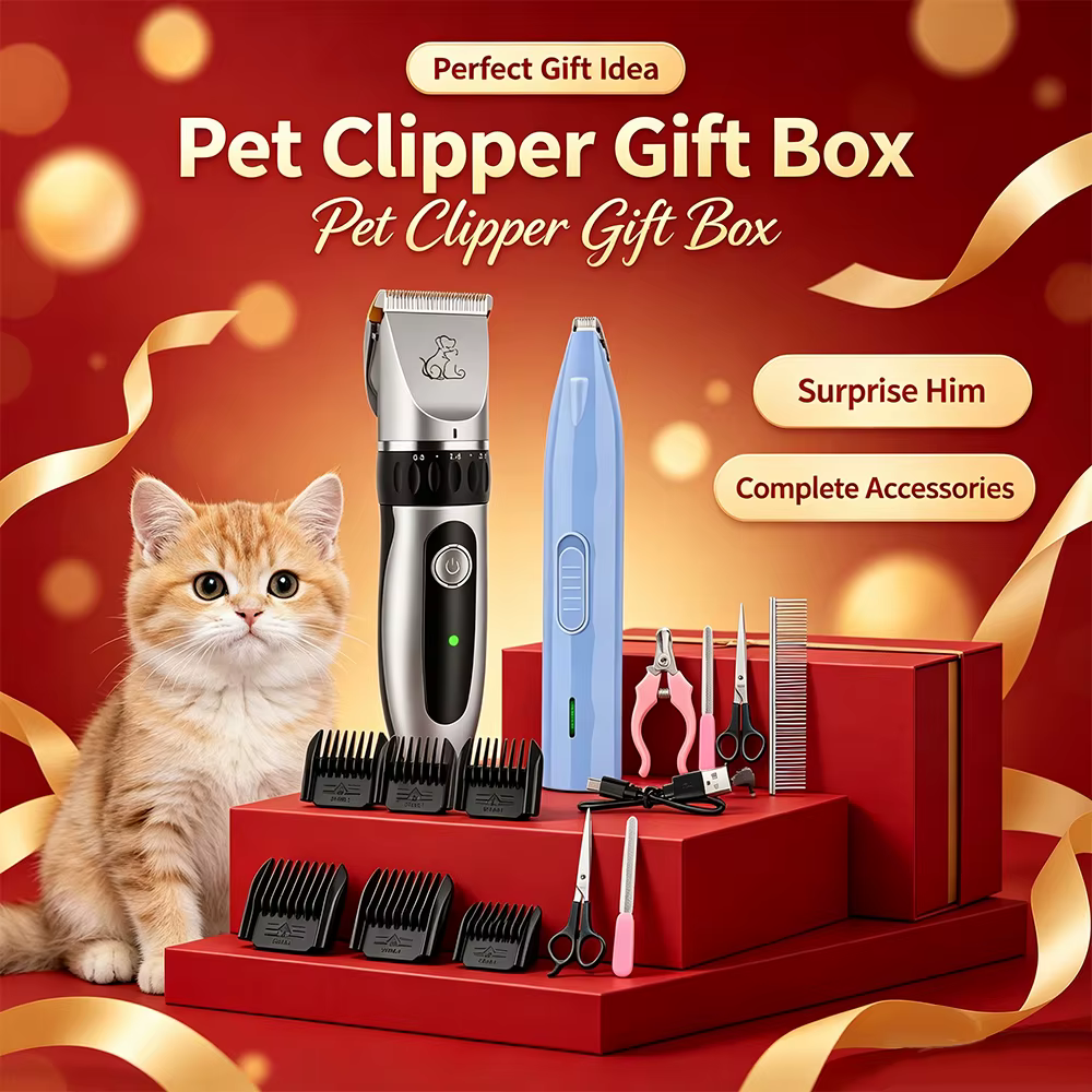 Electric Pet Clipper Grooming Kit For Dogs Reachageable Trimmer Haircut Cat Hair Cutting Remover Professional Machine Set — image 1