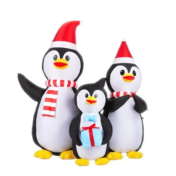 Lighted Christmas Inflatable Decoration, Inflatable Penguin Family, Funny Blow Up Yard Decorations With Built-in LED Lights For Holiday Party Front Yard Lawn Garden Decor — image 9