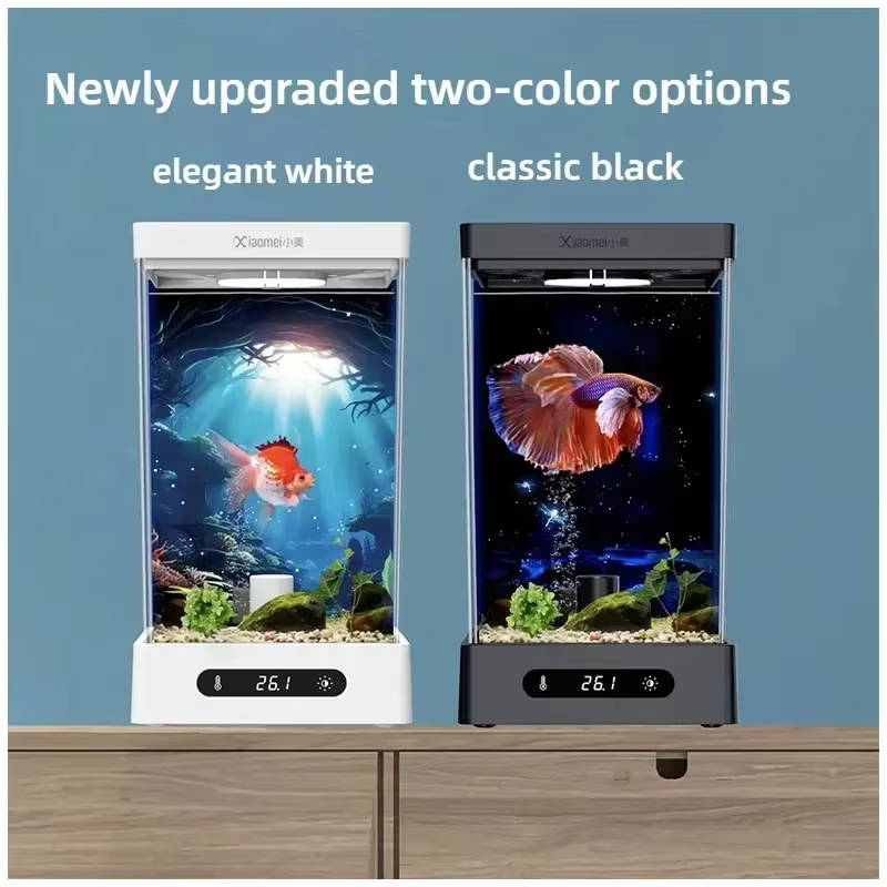 Acuario de Pez Betta Inteligente Mini para Escritorio con Calor Constante Termoestático Luz LED de Color Completo Eco Lámpara Noche — imagen 2