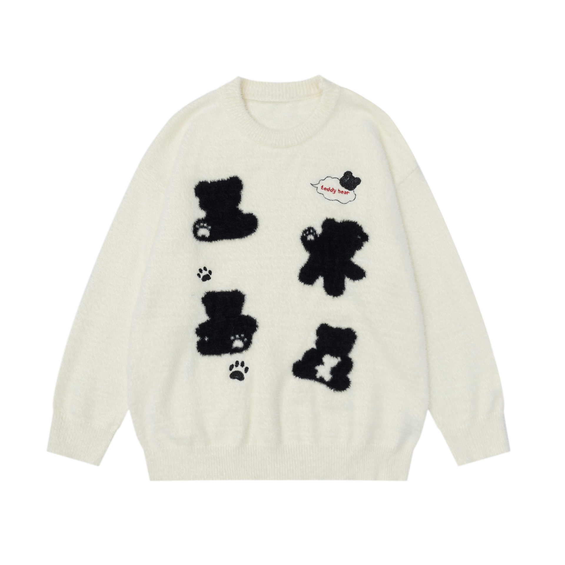 Colorful teddy bear jacquard sweater — imagen 8