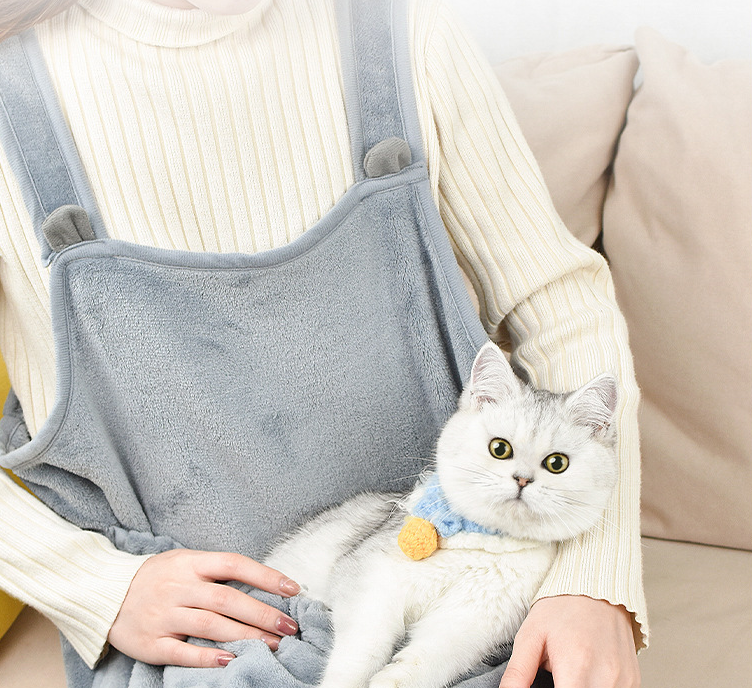 Ropa de cuidado del gato - ropa suave para abrazar gatos, chaleco sin pegaduras ni cabello — imagen 2