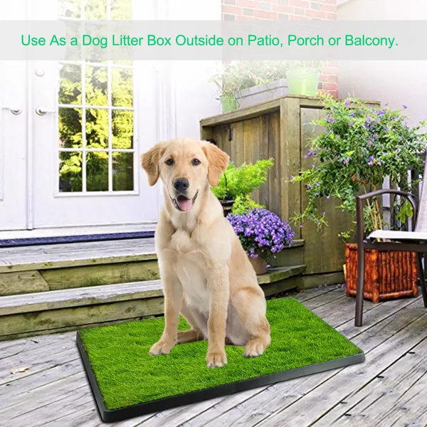 Piso de Limpieza para Perros, Manta de Entrenamiento para Cachorros, Pasto Artificial con Recipiente Retirable para Limpiar con Fácilidad, 7.62m x 6.1m — imagen 6