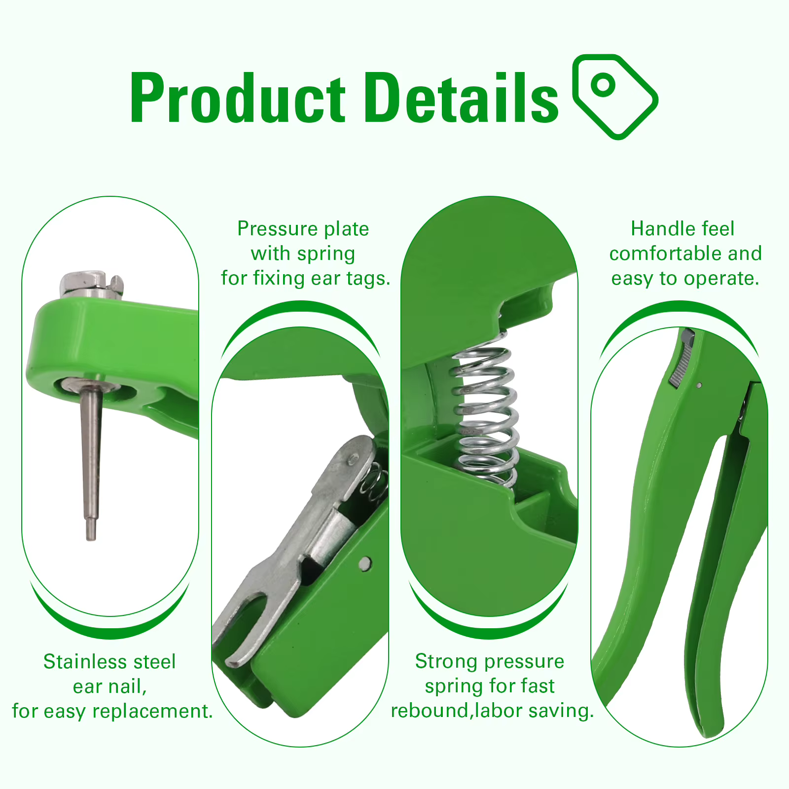 Ear Tag Pliers For Cattle Sheep Pigs Horses Rabbits Ear Label Scissors Metal Thorn Tongs For Animal Identification Equipment — image 4
