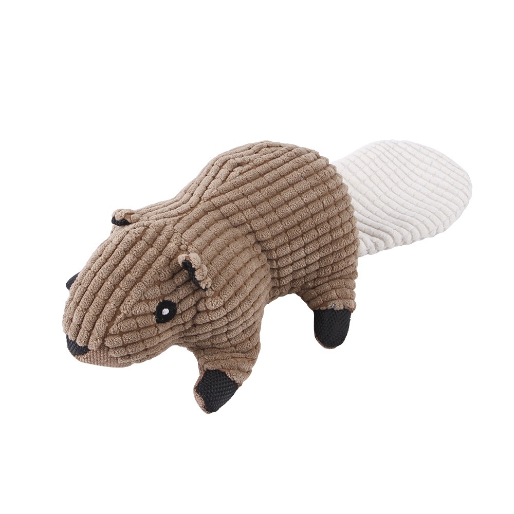 Juguetes de peluche con sonido para mascotas - Perro muerde a pato con alas de cartón — imagen 2
