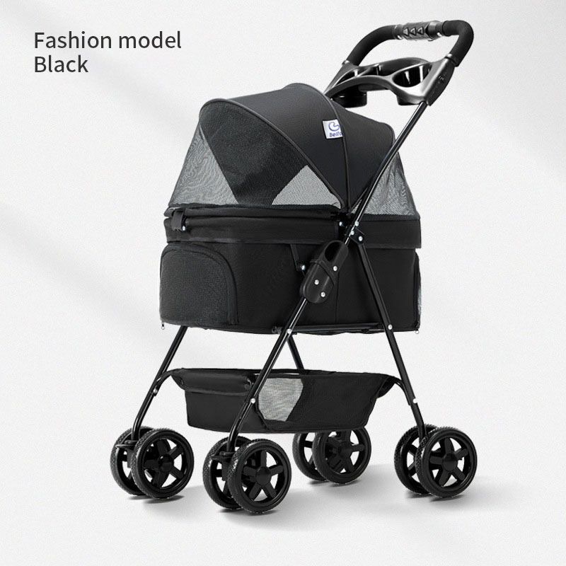 Pet Summer Cat Cart Light Dog Folding Pet Cart Four Wheeled Dog Travel — image 6