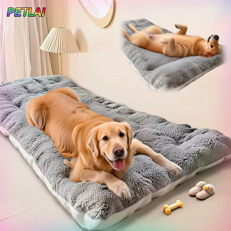 Dog Bed Mat Large Size Sleeping Pad for Winter Use Keep Warm Double-Sided Use Golden Retriever Stress-Relieving Sleeping Pad — image 1