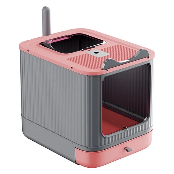 Caja de Arena Elf Cat, Acceso Doble y Totalmente Sellada, Sin Olor, Blanco Moderno, Caja de Limpieza Fácil — imagen 5