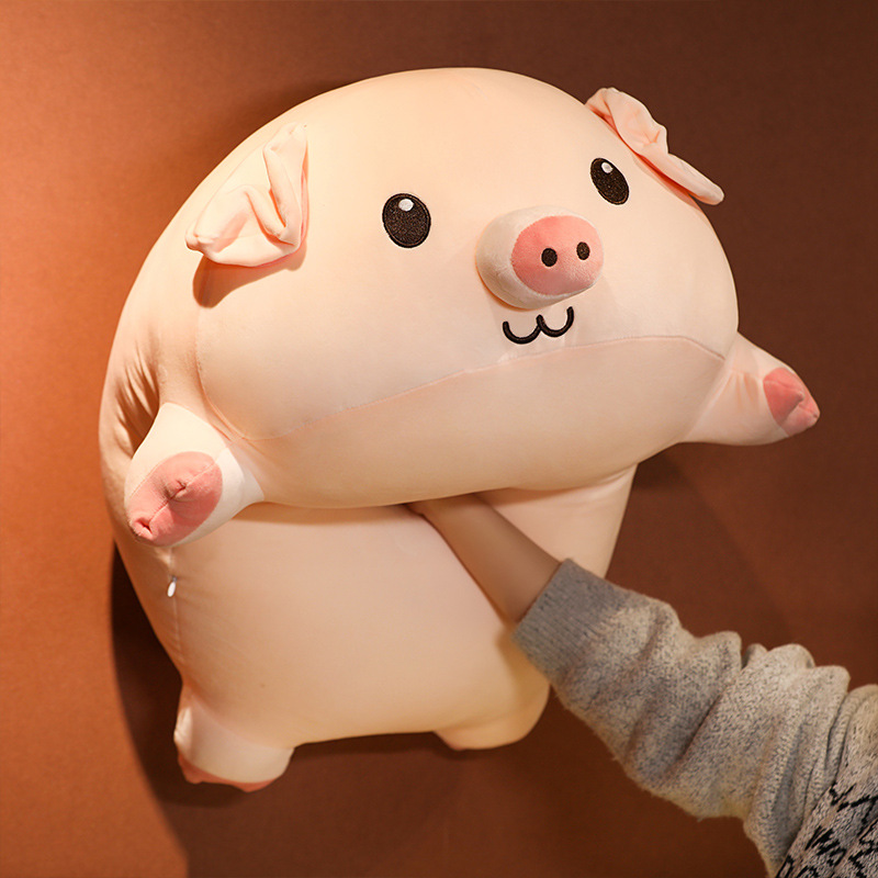 Muñeca de cerdito de fiesta tierna, juguete de peluche suave, almohada de cerdito linda, relleno de algodón de plumón, almohada de animal grande — imagen 8