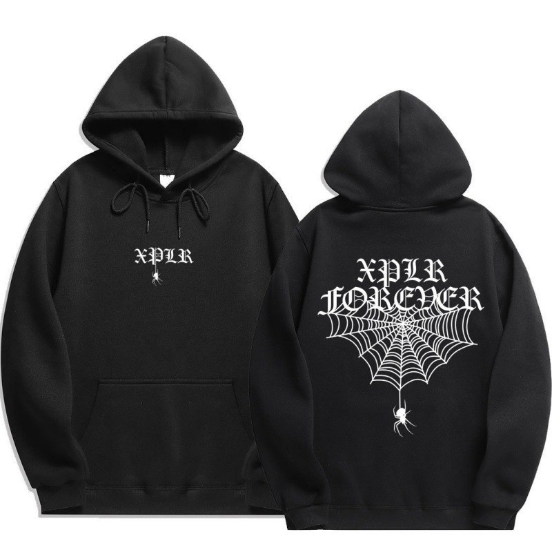 Sam and Colby XPLR Unisex Hoodie Sweatshirt with Spider Web Print — image 7