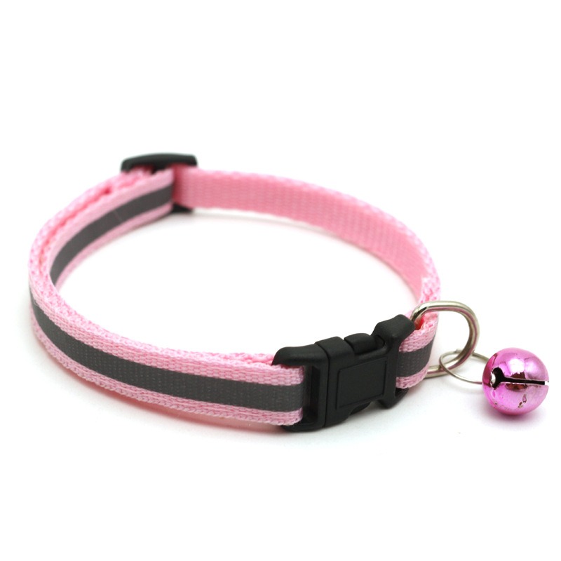 Collar reflejo de mascotas con parche reflectante para perros y gatos collar luminoso con campana — imagen 7