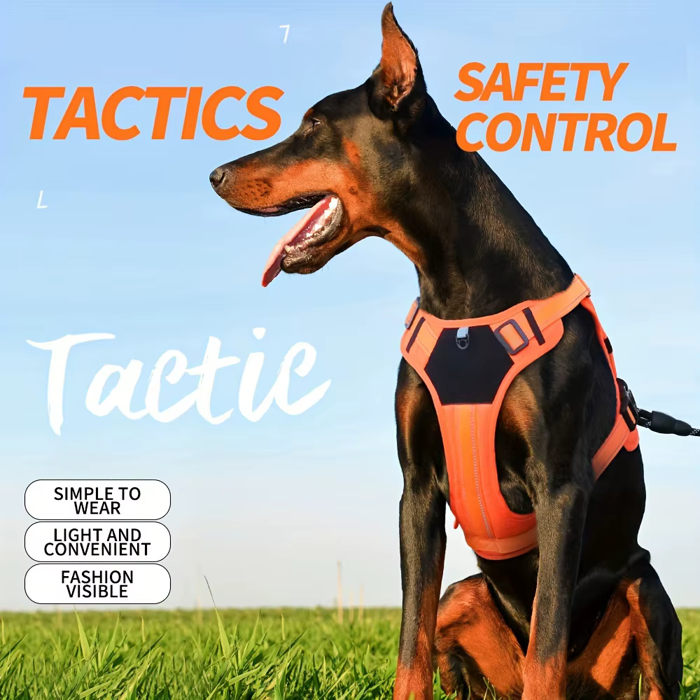 Dog Harness, Adjustable No-Pull Comfort-Fit No-Pull - Adjustable, Reflective Vest For Large Breeds - Ideal For Outdoor Adventur — image 1
