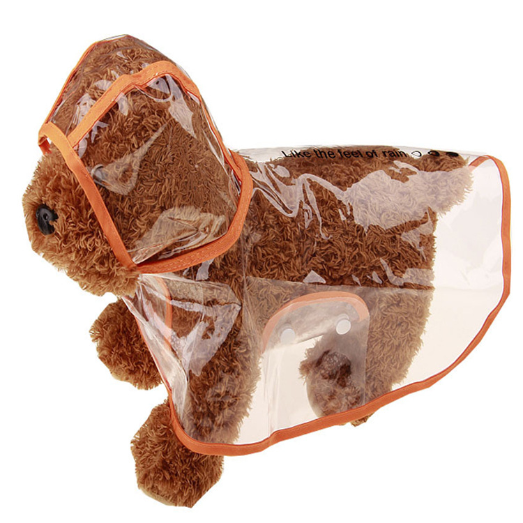 Pet Supplies Dog Raincoat Teddy Small And Medium-Sized Dogs New Transparent Plastic Fashion Poncho Pet Raincoat — image 6