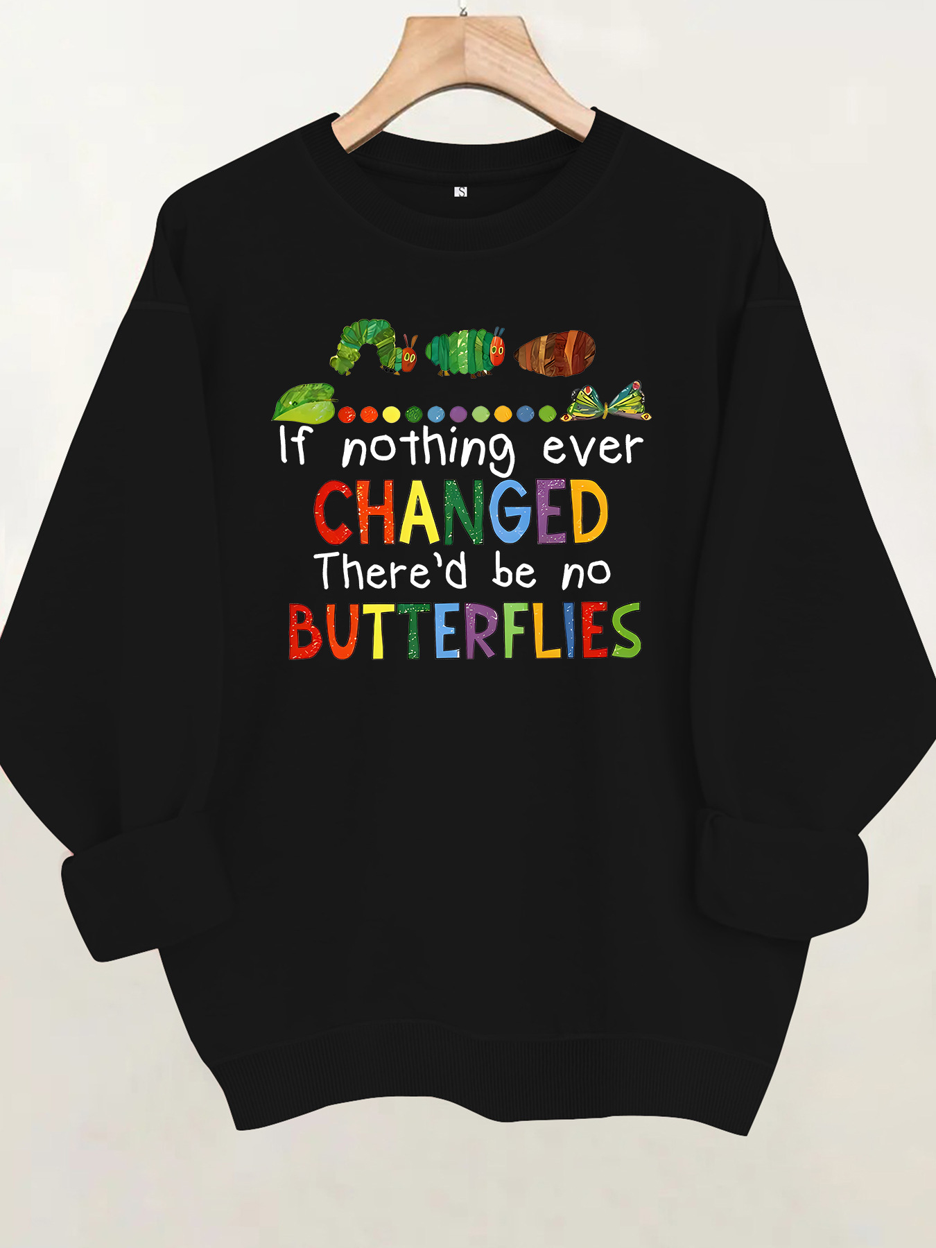 Sudadera con impresión de letra de oruga — imagen 10