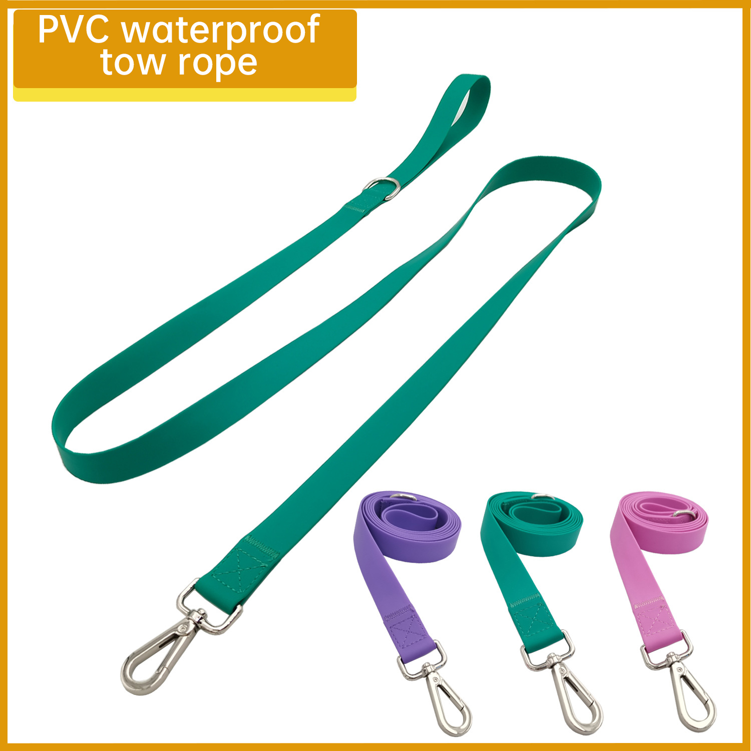 Cinturón de Fuerza para Perros con Cordon de Goma y PVC, Color Morado, Impermeable — imagen 1
