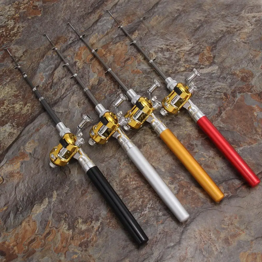 Fishing Rod Reel Combo Set Pocket Fishing Rod Reel Full Kit Fishing Rod Spinning Reel Combo Kit for Outdoor River Lake Fishing — image 1