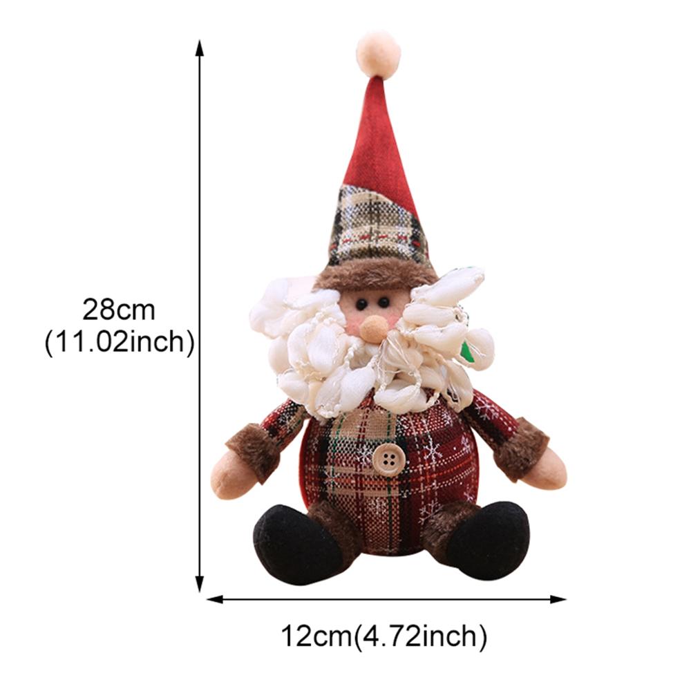Santa Claus Christmas Ornaments Tree Decor Elk Snowman Plush Christmas Doll Decorations For Home 2019 Navidad Pendant Gift Kids — image 4