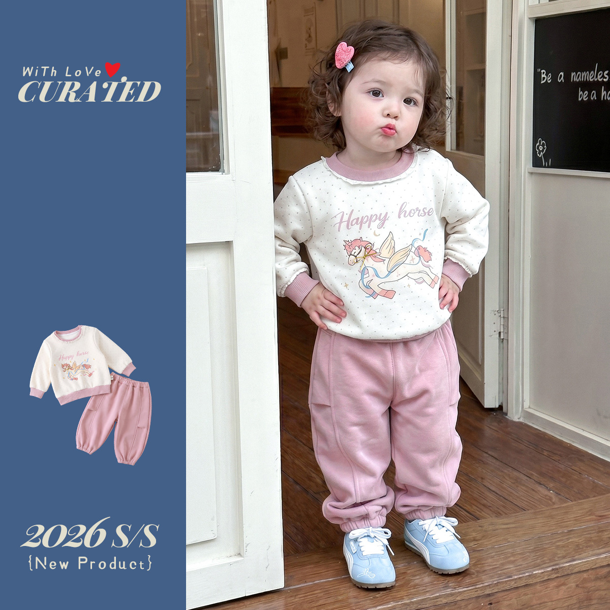 Chaleco con Estampado de Dibujos Coloridos y Pantalones con Nudo de Mariposa para Niñas — imagen 5