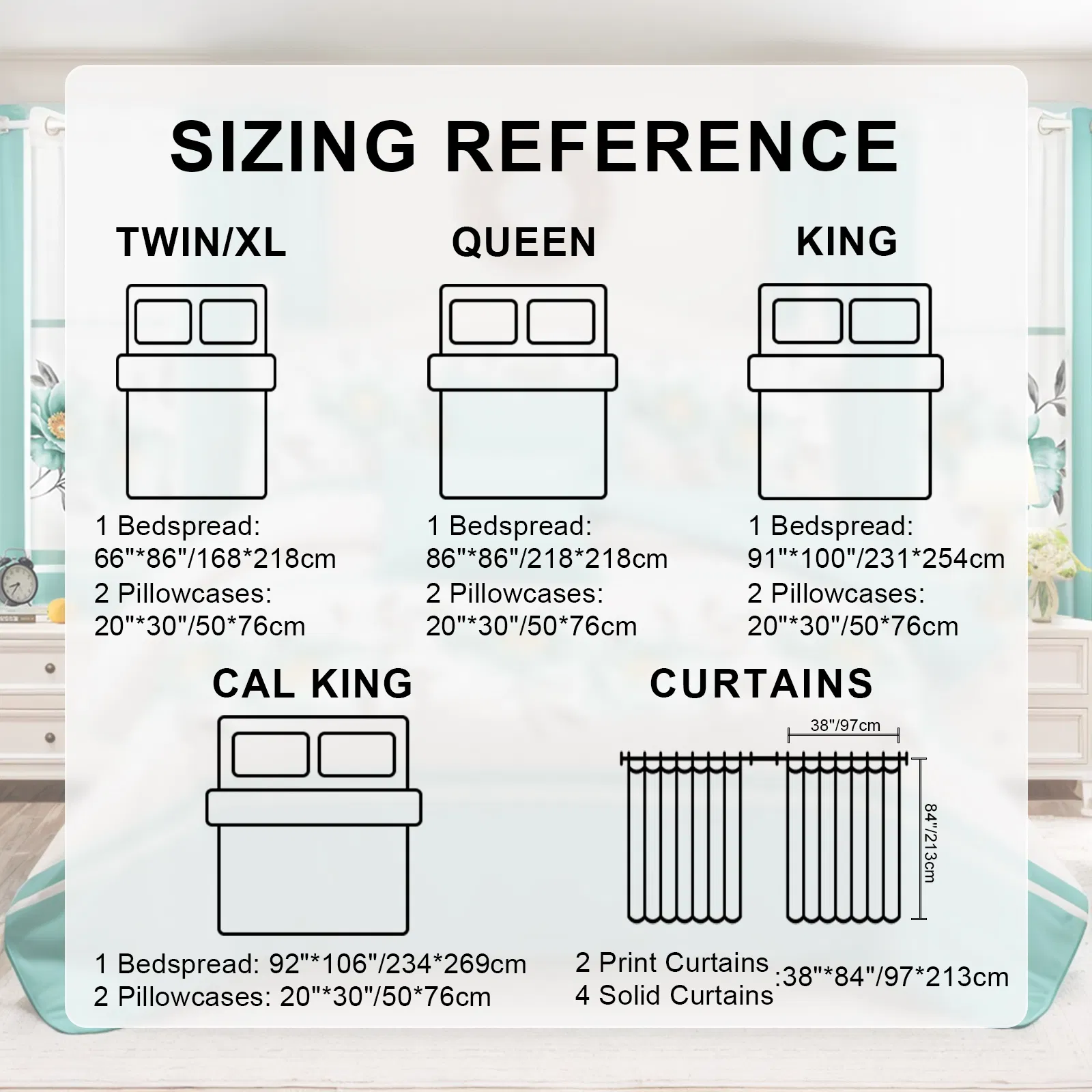 Surprise Room Makeover! 9-Piece Mystery Bedding & Curtain Bundle, Choose Your Size - Random Color/Pattern Quilted Bedspread Set with Light Filtering Window Panels, Pet Friendly Microfiber — image 7