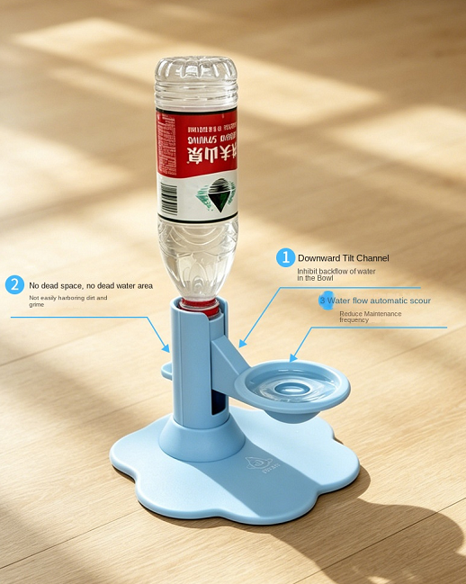 The cat water dispenser can adjust the height to protect the cat's neck and automatically replenish water — image 5