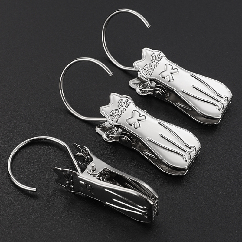 Cat Shaped Curtain Clips with Large Hooks Window Tie Back Holders — image 2