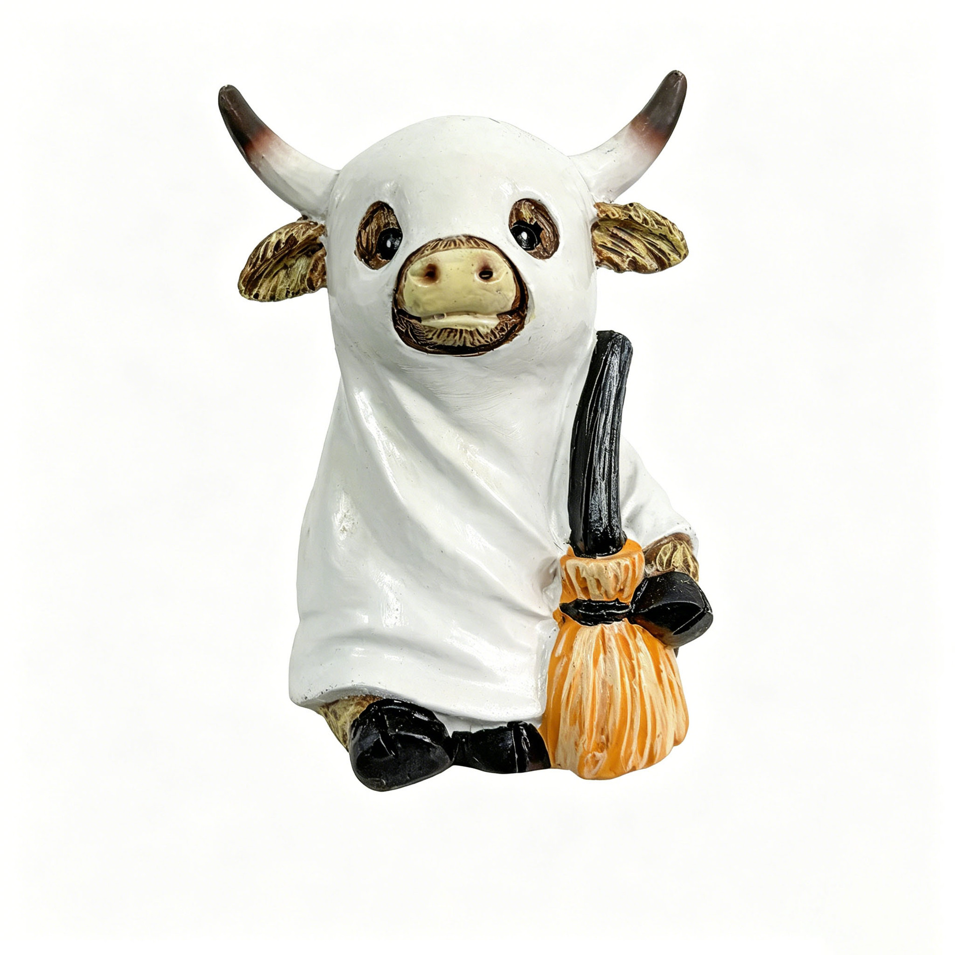 Figura de resino de vaca escocesa en forma de calabaza para decoración de Halloween — imagen 5