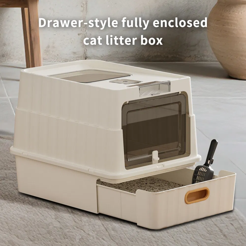 Lavadora de Gato de Estilo Cajón Blanco, Diseño Humanizado, No Ocupa Espacio de Almacenamiento Familiar — imagen 4